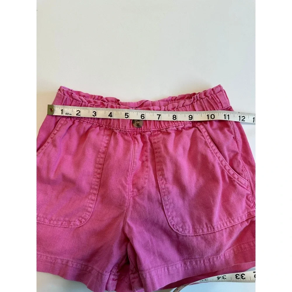Cat & Jack Girls Pink‎ Paperbag Waist Shorts Elastic Waist Cotton Blend Size Med